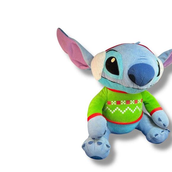 Disney Stitch 12” Christmas Holiday Festive Plush Toy 2021 Stuffed Animal - Picture 3 of 8